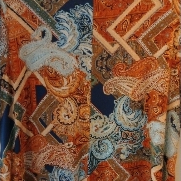 Stunning Plus Size 1X Paisley Print Maxi Dress - Picture 6 of 13